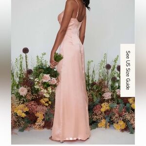 ASOS Blush Pink Satin Maxi Slip Dress